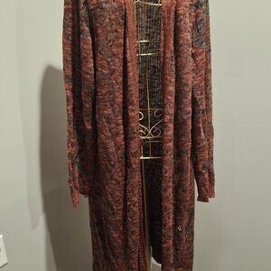 Cato Women's Rust and Charcoal Cardigan